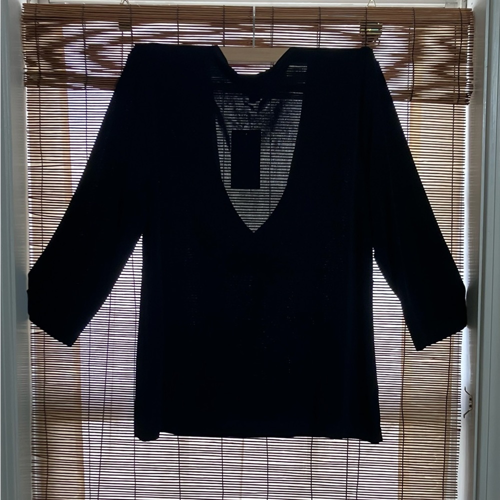 Coldwater Creek Black Crossover Knit Top - Picture 9 of 9